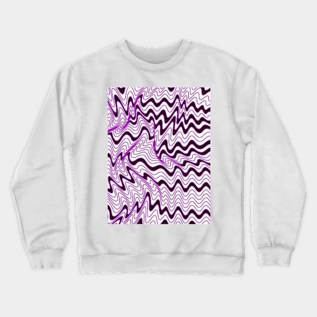 Zig Zag Abstract Crewneck Sweatshirt by Minxylynx4